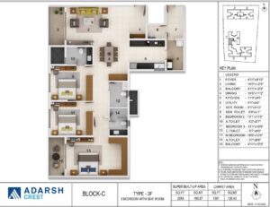 adarsh-crest-3-bedroom-plan