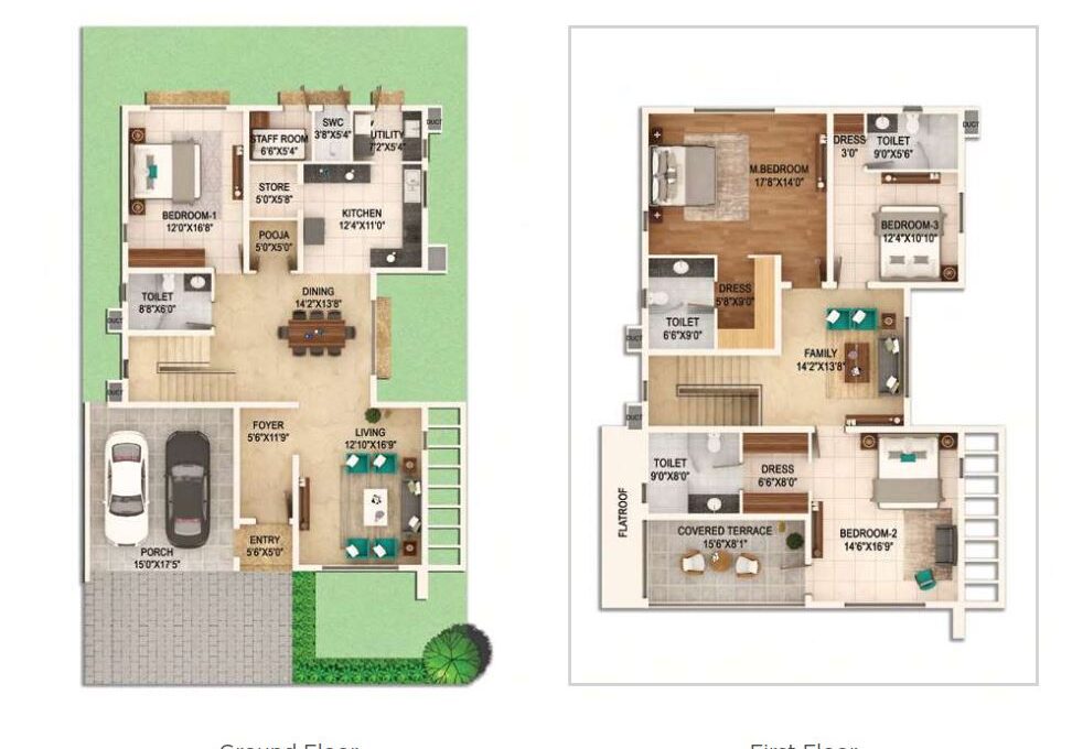 4 BHK — 40×60 Plot (3,753 sq.ft) Floor Plan